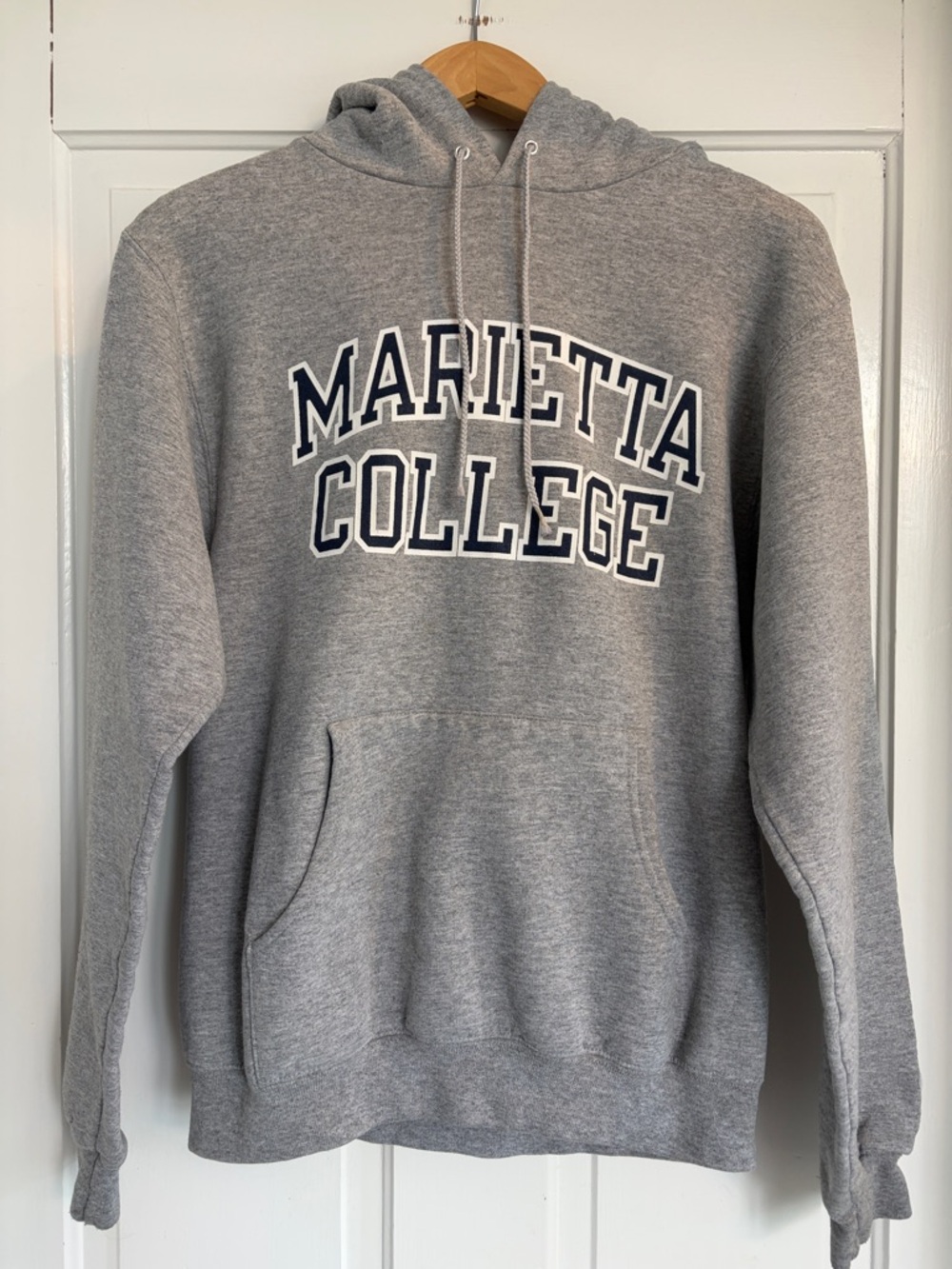 Champion Gray Marietta College Crewneck Hoodie Size Small